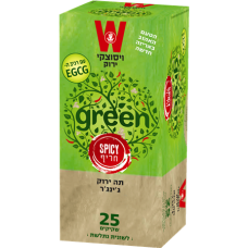 Spicy ginger green tea Wissotzky 15 bags*1.5 gr